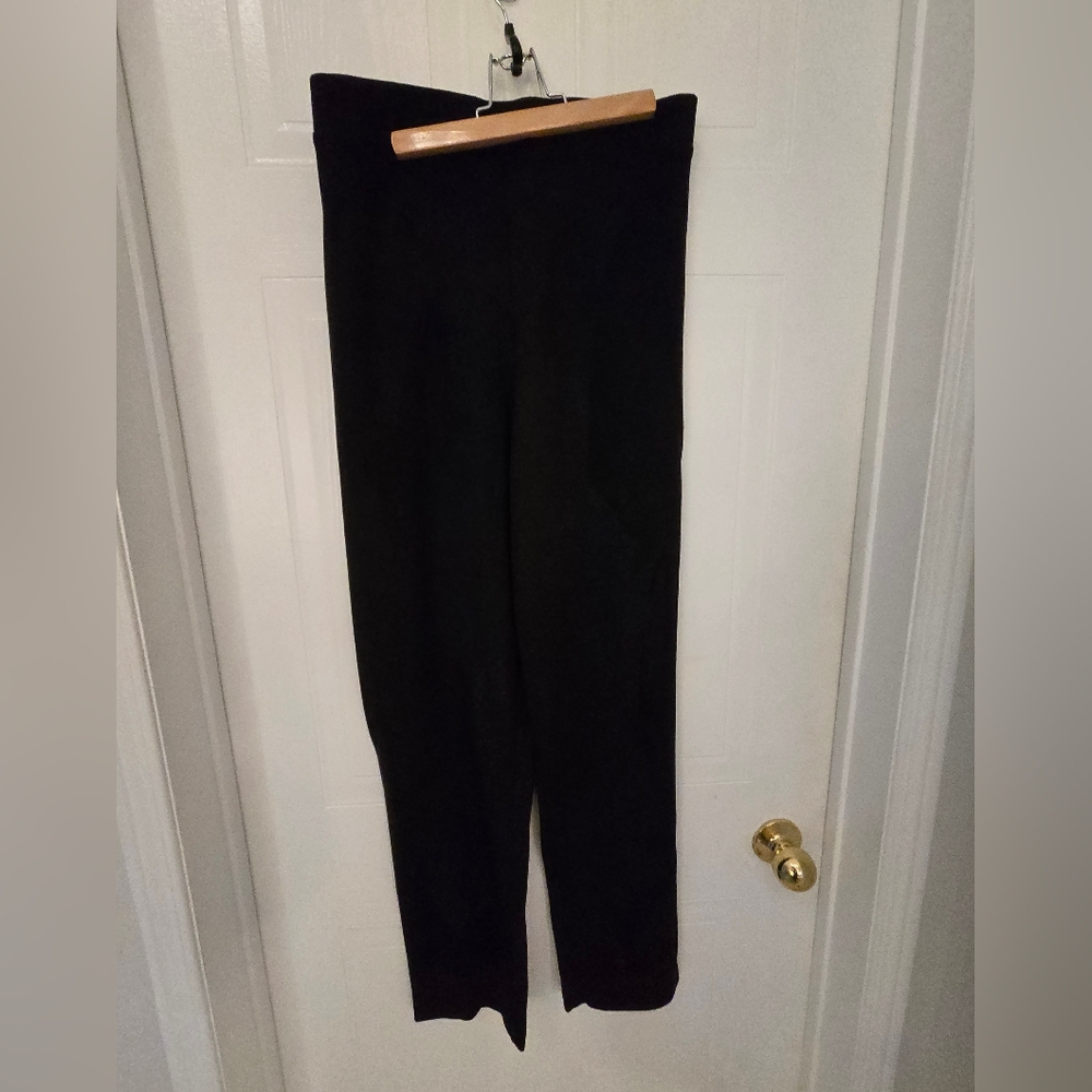 Size 26 PLUS ELOQUII ELEMENTS Women's Stretch Black Faux Suede Pants Leggings